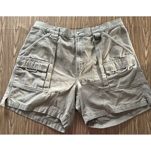 Columbia Men's XL 7L Green PFG Brewha II Shorts Cargo Canvas